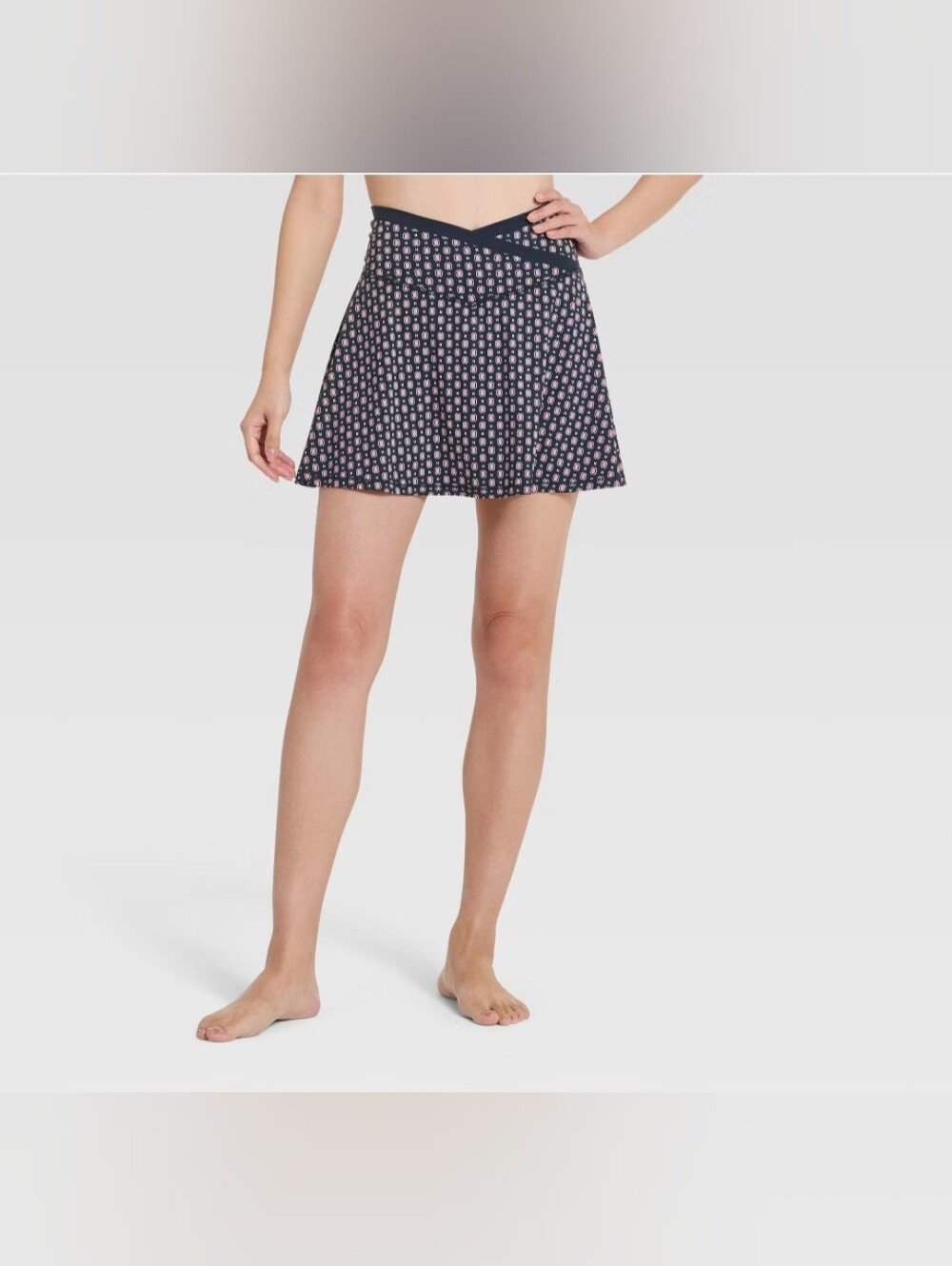 All In Motion Women Everyday Soft Mid-Rise Crossover Waistband Skort 14.5"